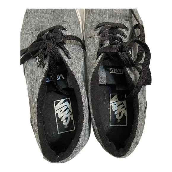 Vans Off The Wall Grey Herringbone Skate Shoe - Picture 6 of 10